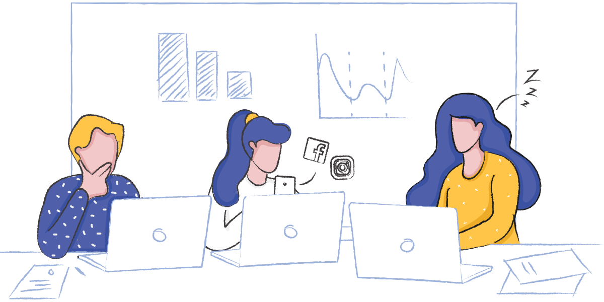  91 % meeting-attendees day-dreamed, 73% did other work, 36% slept! 